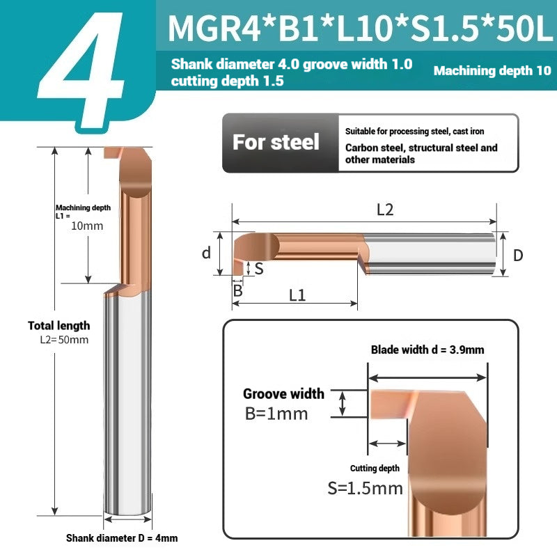 1135-CNC Small Bore Grooving Tool MGR Integral Tungsten Carbide Small Bore Hook Grooving Tool for Steel and Aluminum Internal Grooving Toolholder Shandong Denso Pricision Tools Co.,Ltd.